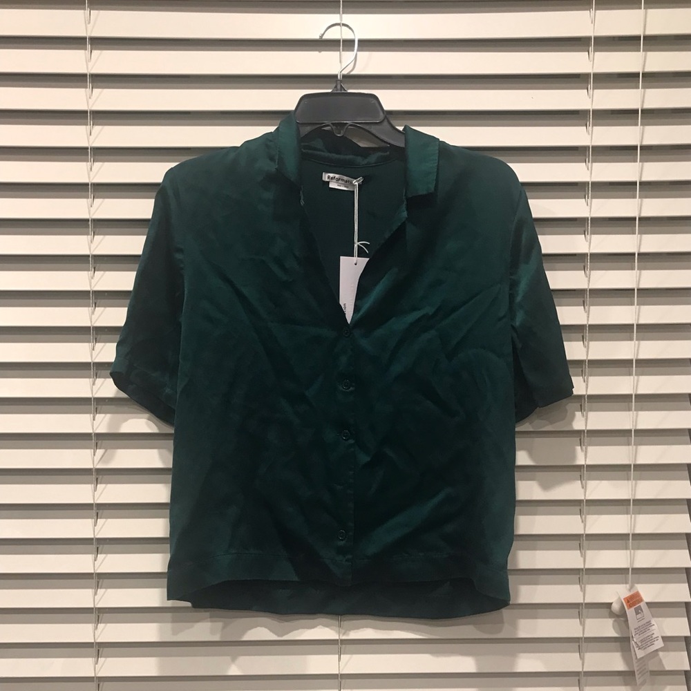Reformation silk tay top